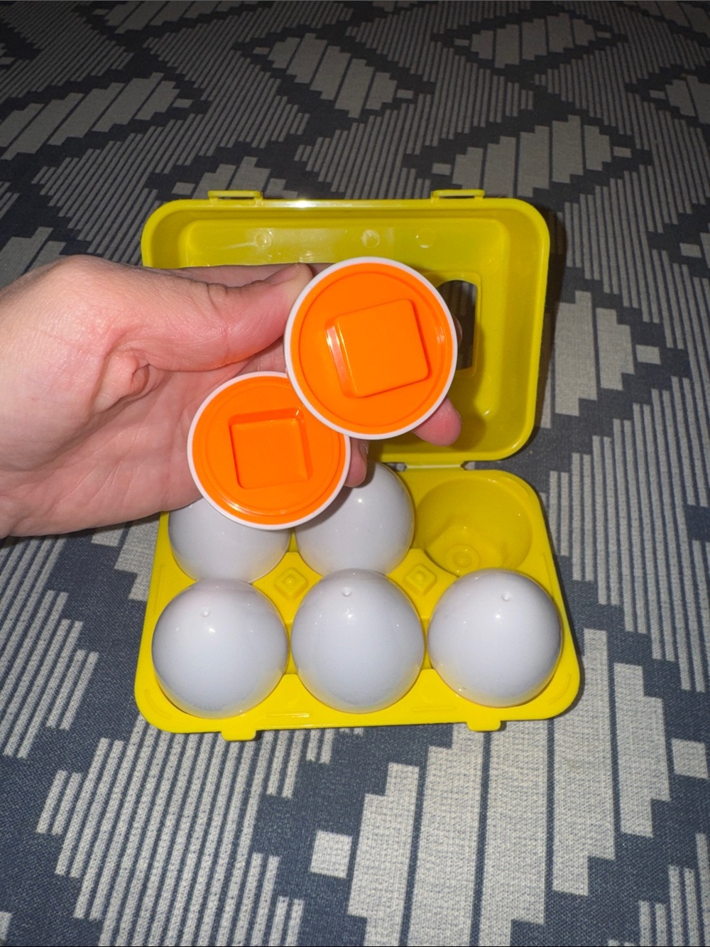 Matching Egg Learning Shapes Montessori Fine Motor Skills - Picture 3 of 4